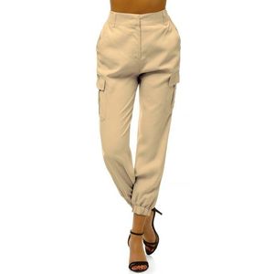 Trendy dámske jogger nohavice svetlo béžové O/HM005 vyobraziť