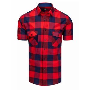 Granátovo-červená károvaná košeľa vyobraziť