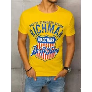 Štýlové žlté tričko s potlačou Richman vyobraziť