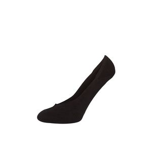 Čierne balerínkové ponožky so silikónovým pásom S31 vyobraziť