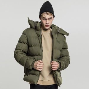 Urban Classics Hooded Boxy Puffer Jacket olive - S vyobraziť