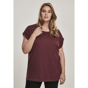 Urban Classics Ladies Extended Shoulder Tee redwine - 4XL vyobraziť