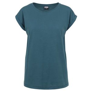 Dámske tričko Urban Classics Ladies Extended Shoulder Tee teal - XS vyobraziť