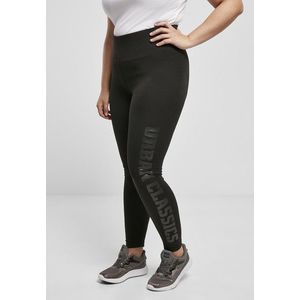 Urban Classics Ladies High Waist Branded Leggings black/black - XXL vyobraziť