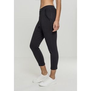 Urban Classics Ladies Open Edge Terry Turn Up Pants black - 4XL vyobraziť