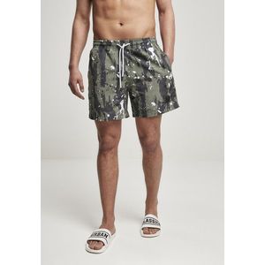 Urban Classics Pattern Swim Shorts white dot camo aop - M vyobraziť