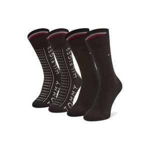 Tommy Hilfiger Súprava 2 párov vysokých pánskych ponožiek 100002676 Čierna vyobraziť