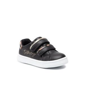 Tommy Hilfiger Sneakersy Low Cut Velcro Sneaker T1A4-31156-1242 M Čierna vyobraziť