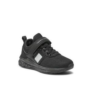 Tommy Hilfiger Sneakersy Low Cut Lace-Up/Velcro Sneaker T3B4-32080-1230 M Čierna vyobraziť