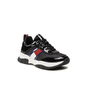 Tommy Hilfiger Sneakersy Low Cut Lace-Up Sneaker T3A4-31179-1022 S Čierna vyobraziť