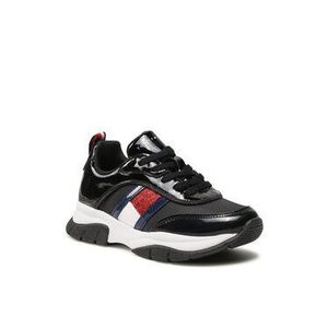 Tommy Hilfiger Sneakersy Low Cut Lace-Up Sneaker T3A4-31179-1022 M Čierna vyobraziť