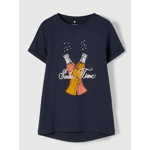 Tmavomodré dievčenské tričko s potlačou name it Fairy vyobraziť