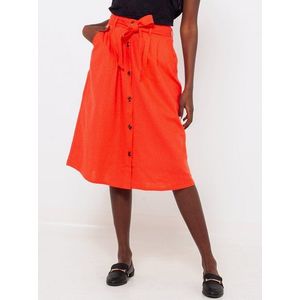 Oranžová ľanová sukňa CAMAIEU vyobraziť