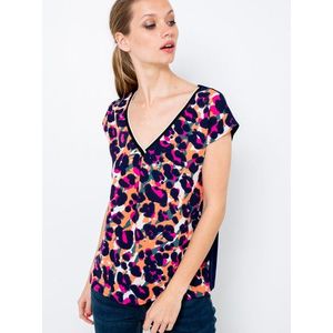 Tmavomodré tričko s leopardím vzorom CAMAIEU vyobraziť