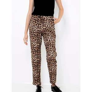 Béžové nohavice s leopardím vzorom CAMAIEU vyobraziť