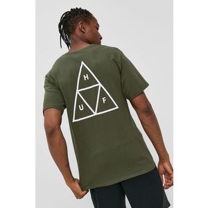 Tričko HUF pánske, zelená farba, s potlačou vyobraziť
