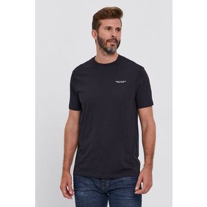 Bavlnené tričko Armani Exchange tmavomodrá farba, s potlačou vyobraziť