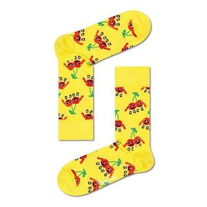 Ponožky Happy Socks Cherry Mates dámske, žltá farba vyobraziť