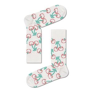 Ponožky Happy Socks Cherry dámske, biela farba vyobraziť