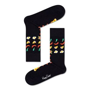 Ponožky Happy Socks Pizza Invaders dámske, čierna farba vyobraziť