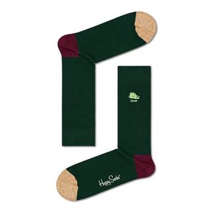 Ponožky Happy Socks Embroidery Done dámske, zelená farba vyobraziť