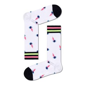 Ponožky Happy Socks I See You Thin Crew dámske, biela farba vyobraziť