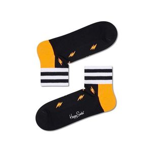 Ponožky Happy Socks Small Flash 1/4 Crew dámske, čierna farba vyobraziť