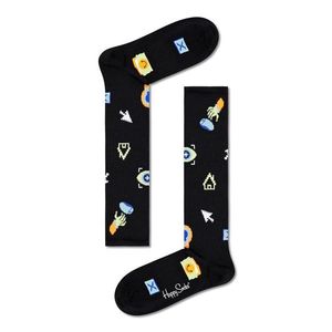 Ponožky Happy Socks Technology Knee High pánske, čierna farba vyobraziť