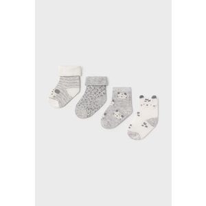 Detské ponožky Mayoral Newborn (4-Pack) šedá farba vyobraziť