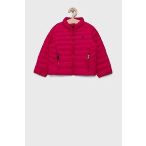 Detská bunda Polo Ralph Lauren ružová farba vyobraziť