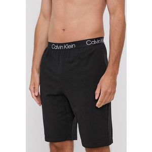 Pyžamové šortky Calvin Klein Underwear pánske, čierna farba, jednofarebné vyobraziť