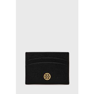Kožená peňaženka Tory Burch dámska, čierna farba vyobraziť