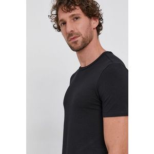 Tričko Drykorn pánske, čierna farba, jednofarebné vyobraziť
