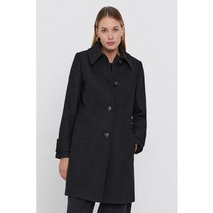 Kabát Sisley dámsky, čierna farba, prechodný vyobraziť