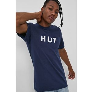 Bavlnené tričko HUF tmavomodrá farba, s potlačou vyobraziť