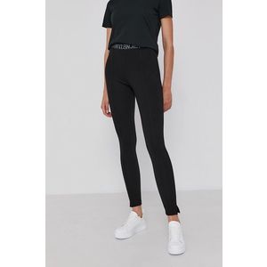 Legíny Calvin Klein Jeans dámske, čierna farba, jednofarebné vyobraziť