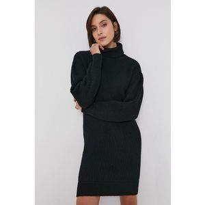 Šaty Armani Exchange čierna farba, mini, rovné vyobraziť