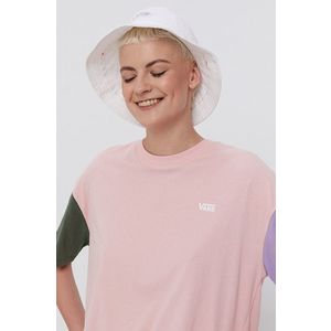 Bavlnené tričko Vans ružová farba vyobraziť