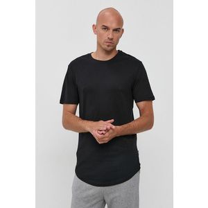 Bavlnené tričko Only & Sons (2-pack) čierna farba, jednofarebné vyobraziť