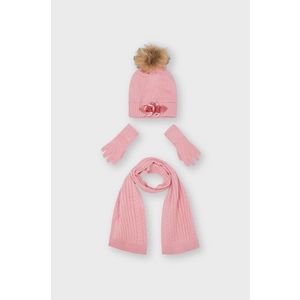 Detská čiapka, šál a rukavice Mayoral ružová farba vyobraziť