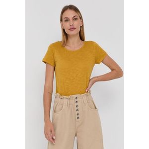 Tričko Sisley dámske, žltá farba vyobraziť