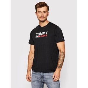 Tommy Jeans Tričko Tjm Corp Logo DM0DM10103 Čierna Regular Fit vyobraziť