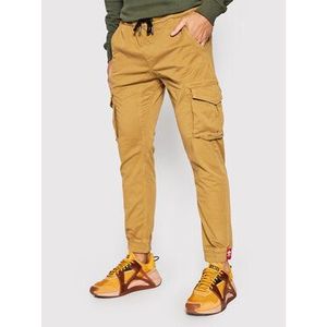 Alpha Industries Jogger nohavice Cotton Twill 116202 Hnedá Regular Fit vyobraziť