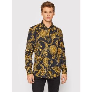 Versace Jeans Couture Košeľa Print Baroque Bijoux 71GAL2S0 Čierna Regular Fit vyobraziť