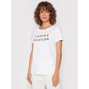 Tommy Hilfiger Tričko Floral WW0WW31187 Biela Regular Fit vyobraziť