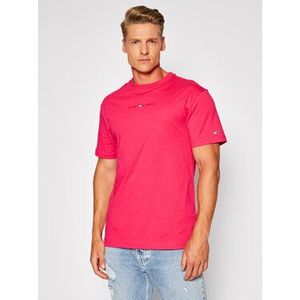 Tommy Jeans Tričko Gel Linear Logo DM0DM10702 Ružová Regular Fit vyobraziť