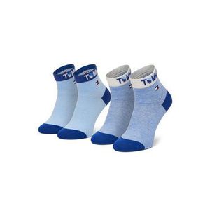 Tommy Hilfiger Súprava 2 párov vysokých detských ponožiek 100002320 Modrá vyobraziť