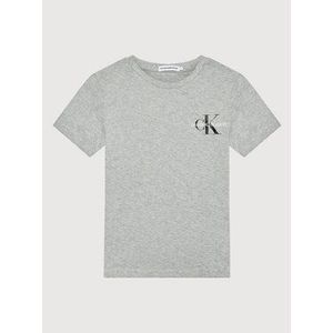 Calvin Klein Jeans Tričko Chest Monogram IB0IB00612 Sivá Regular Fit vyobraziť