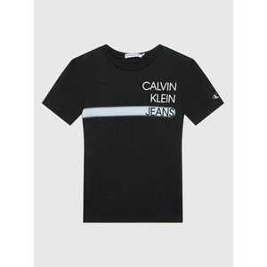 Calvin Klein Jeans Tričko Institutional Spray IB0IB00895 Čierna Regular Fit vyobraziť