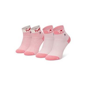 Tommy Hilfiger Súprava 2 párov vysokých detských ponožiek 100002320 Ružová vyobraziť
